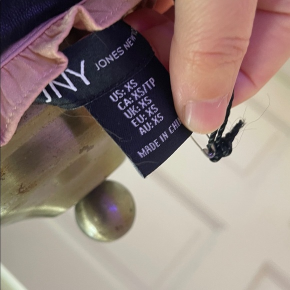 Blank NYC Black faux leather  and peach pink jones New York blouse bundle of 2 - Picture 9 of 12